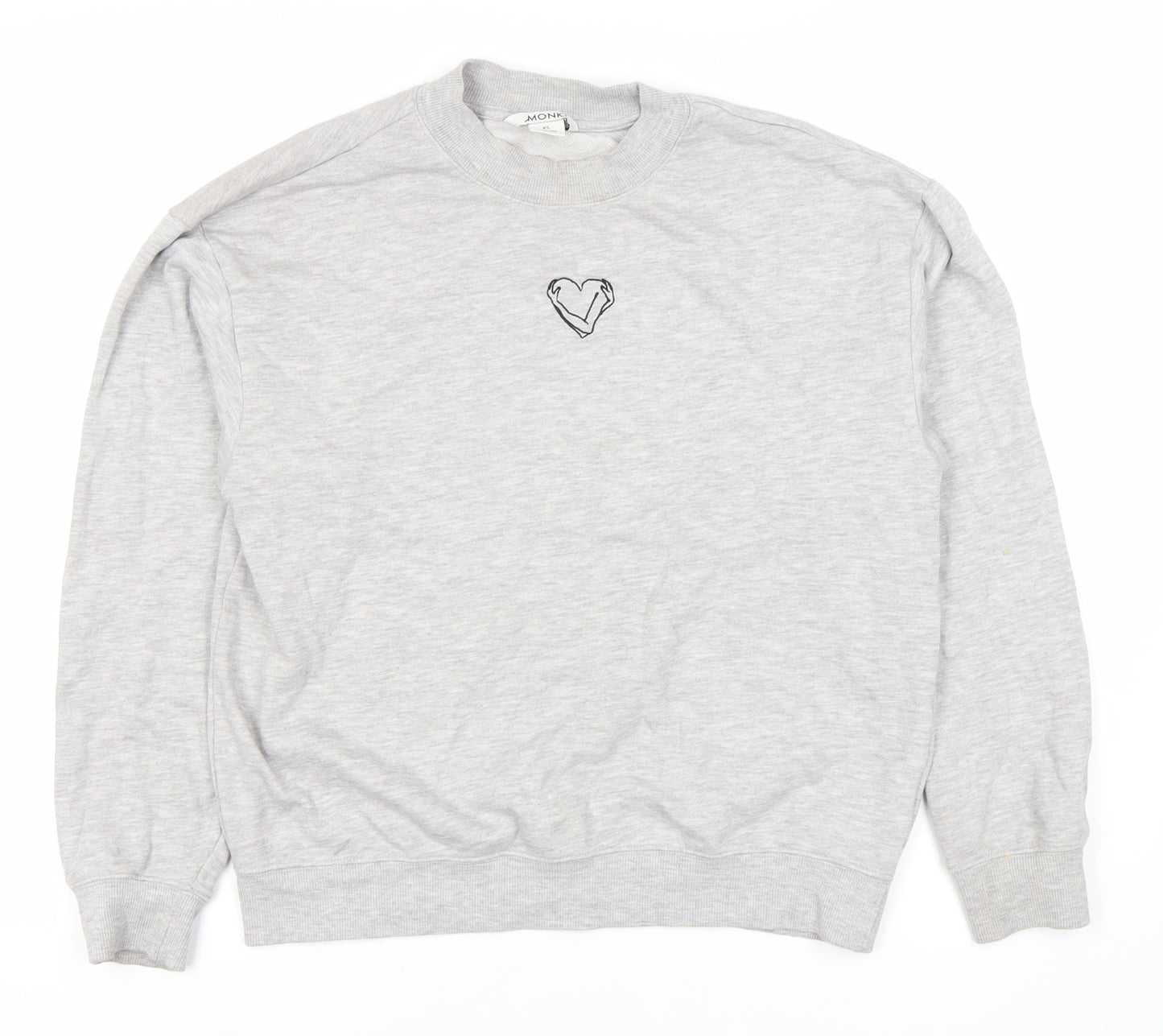 Monki Women’s Grey Pullover Sweatshirt XS