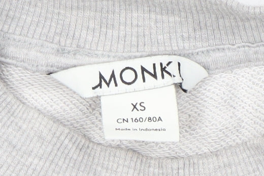 Monki Women’s Grey Pullover Sweatshirt XS
