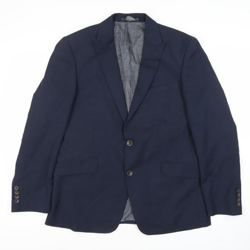 Marks and Spencer Men's Blue Blazer, Size L, Short Length