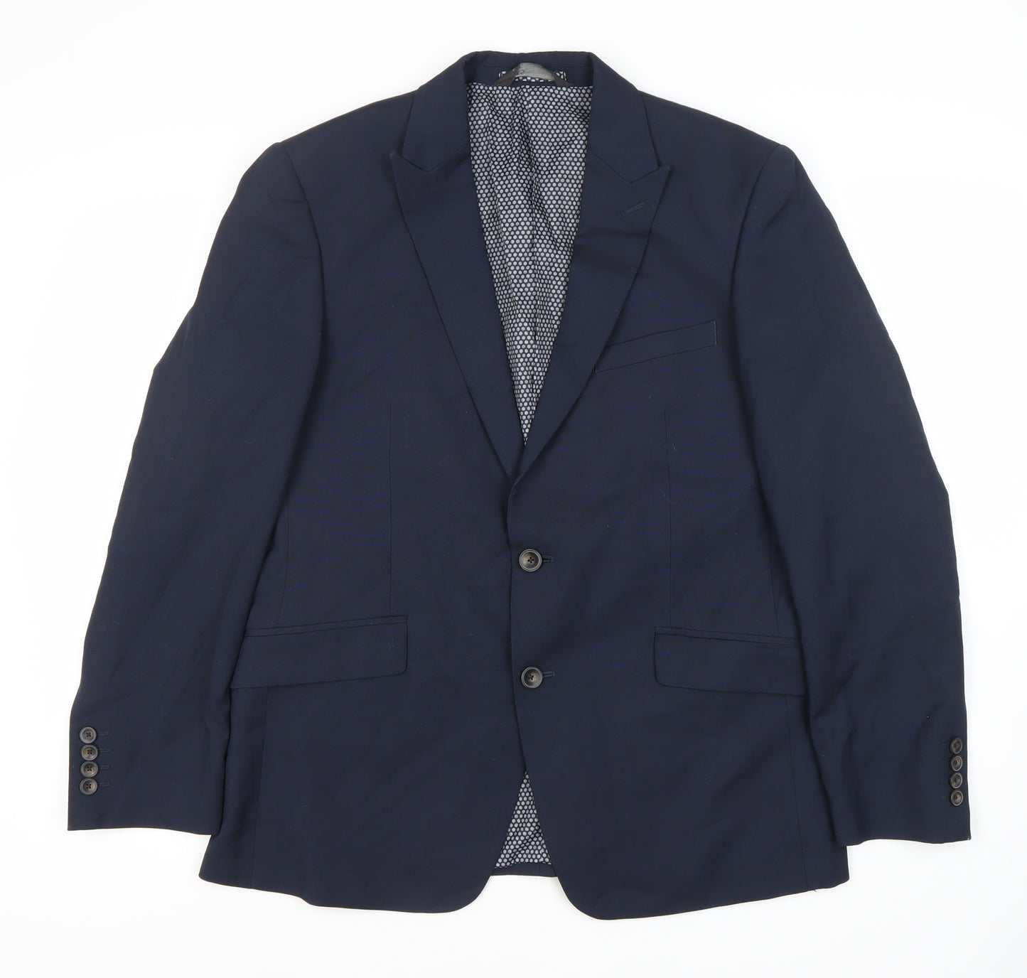 Marks and Spencer Men's Blue Blazer, Size L, Short Length