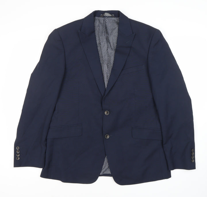Marks and Spencer Men's Blue Blazer, Size L, Short Length