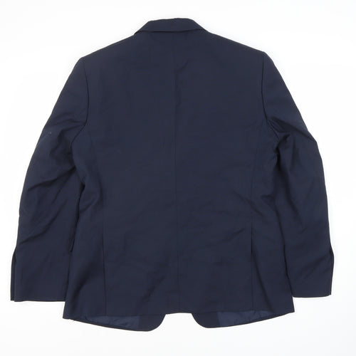 Marks and Spencer Men's Blue Blazer, Size L, Short Length