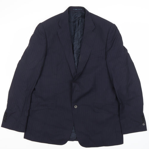 Jaeger Men's Blue Striped Blazer, 42 Regular Fit