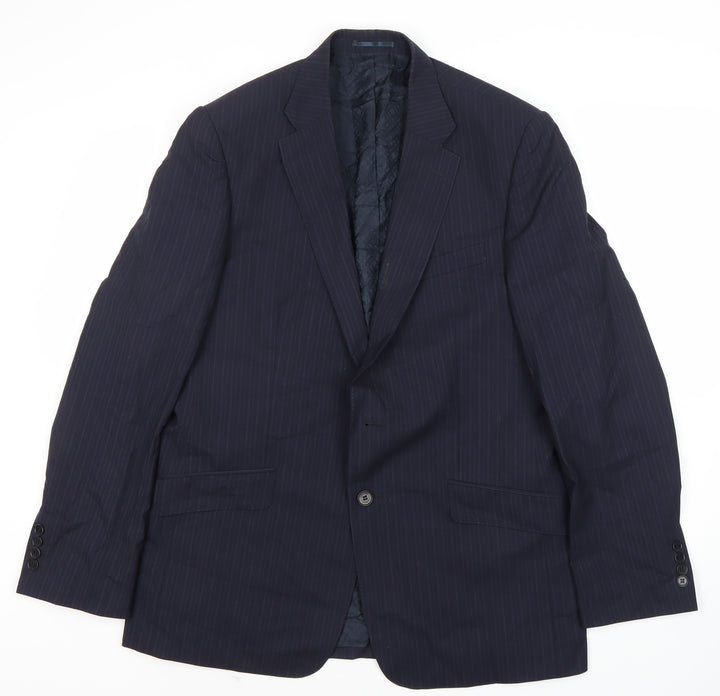 Jaeger Men's Blue Striped Blazer, 42 Regular Fit