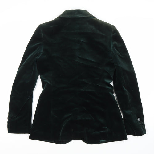 Braemar Green Velvet Blazer Jacket Size 10