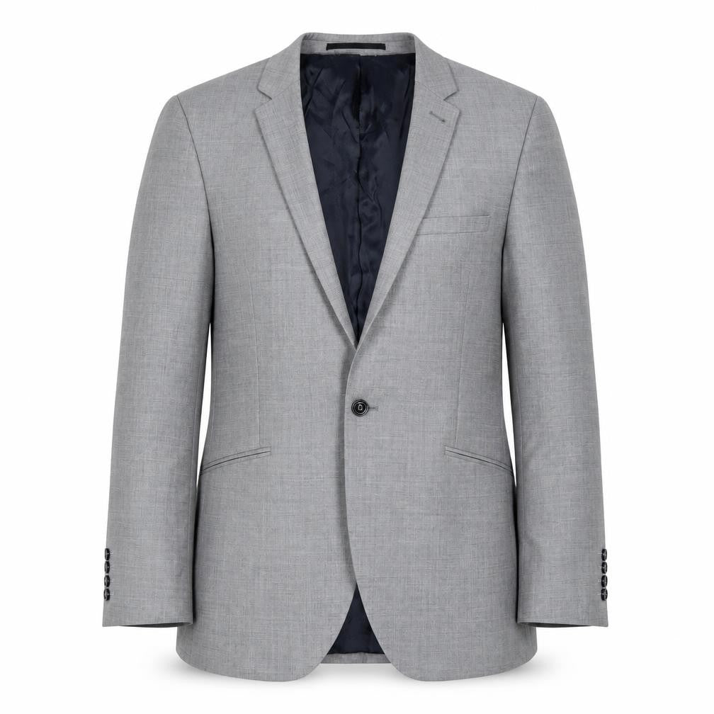 Front view of Austin Reed Men's Grey Blazer 40R Single-Breasted Notch
