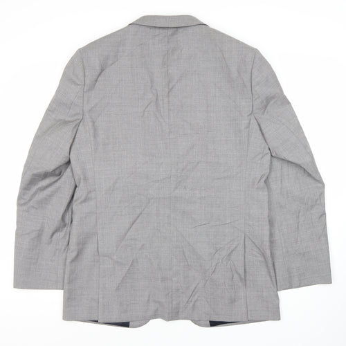 Austin Reed Men's Grey Blazer 40R Single-Breasted Notch