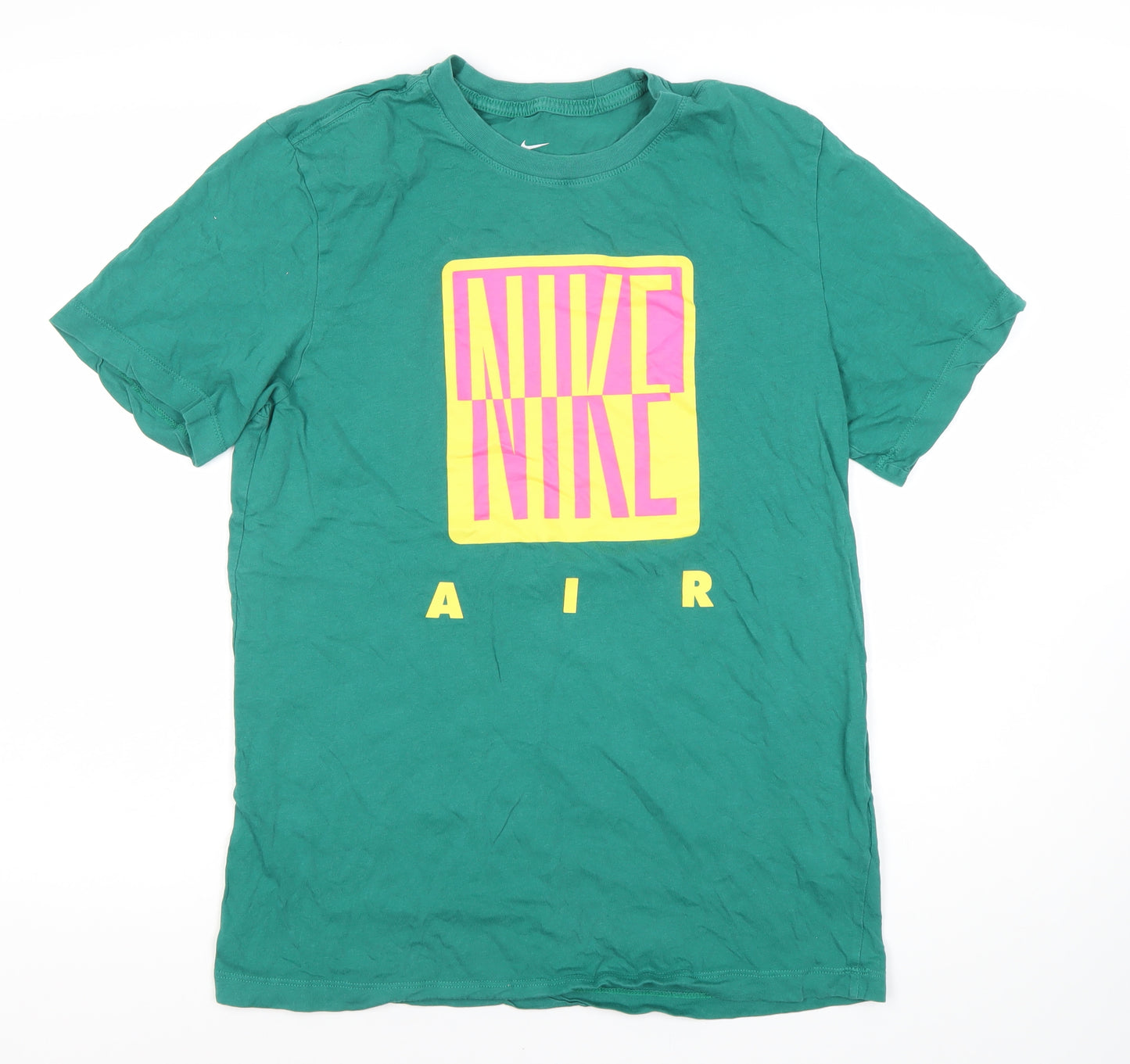 Nike Men's Green Graphic Print T-Shirt, Size S