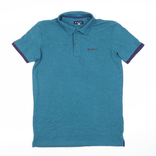 Ben Sherman Boys Blue Polo Shirt, Size 14-15 Years