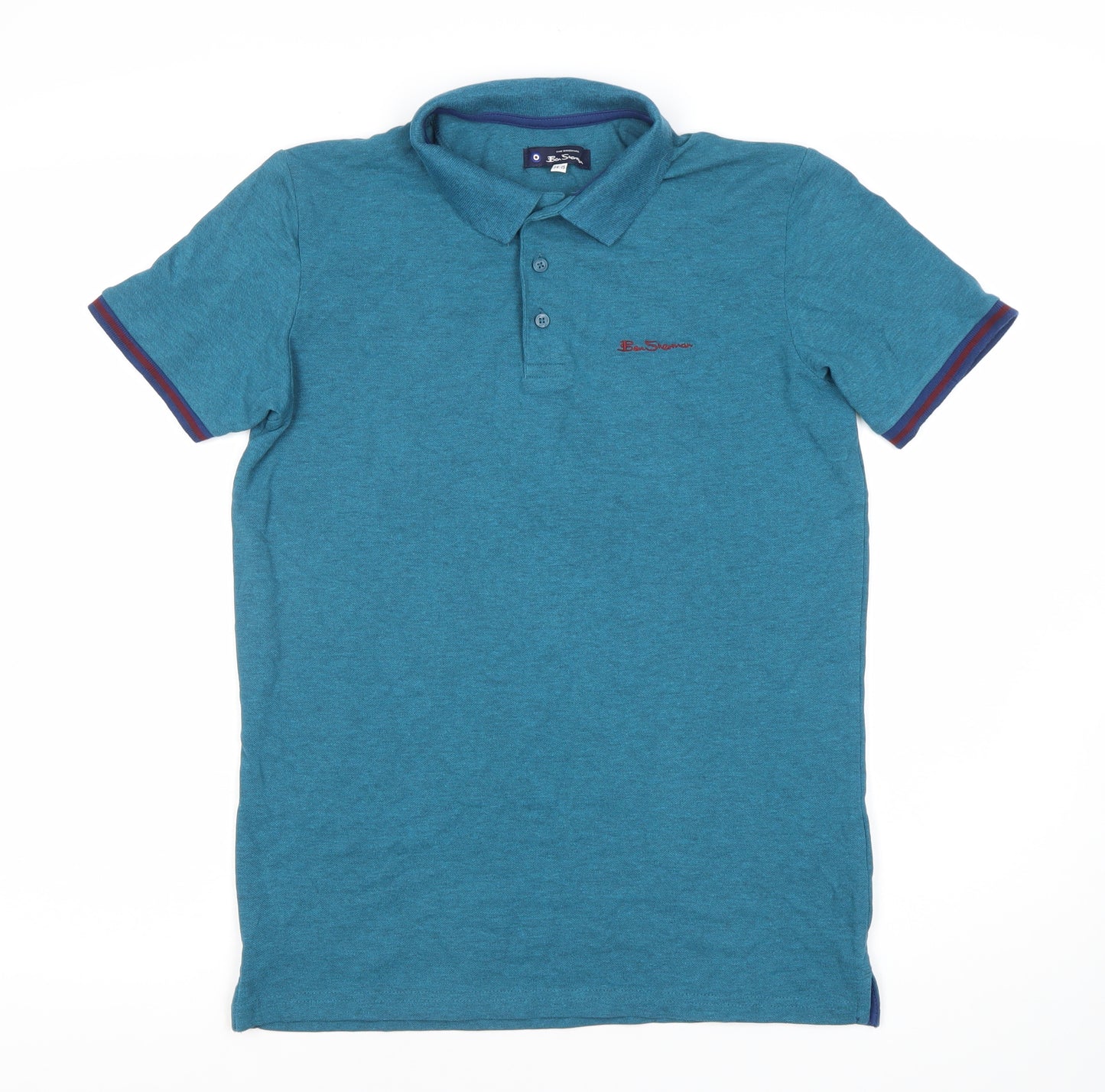Ben Sherman Boys Blue Polo Shirt, Size 14-15 Years