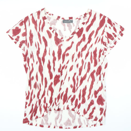 Mint Velvet Women's Red & White Animal Print T-Shirt XS
