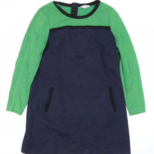 Boden Women's Size 12 Green Blue Colourblock Dress