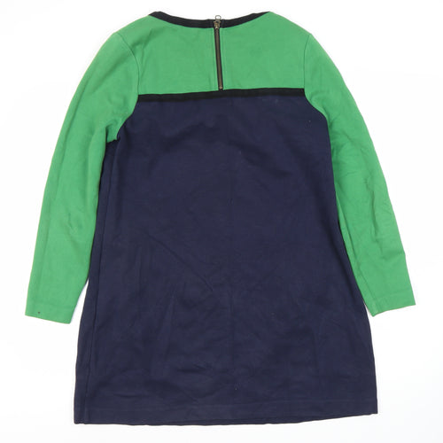 Boden Women's Size 12 Green Blue Colourblock Dress