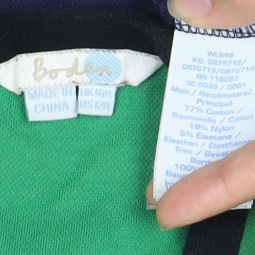 Boden Women's Size 12 Green Blue Colourblock Dress