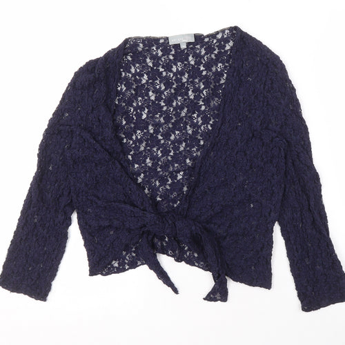 Marks and Spencer Women's Blue Lace Wrap Blouse Size 14