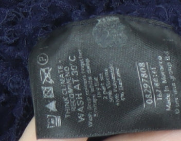 Marks and Spencer Women's Blue Lace Wrap Blouse Size 14