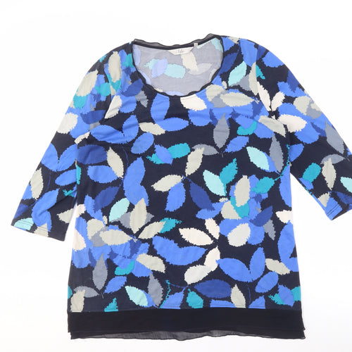 Isle Women's Multicoloured Floral 3/4 Sleeve T-Shirt