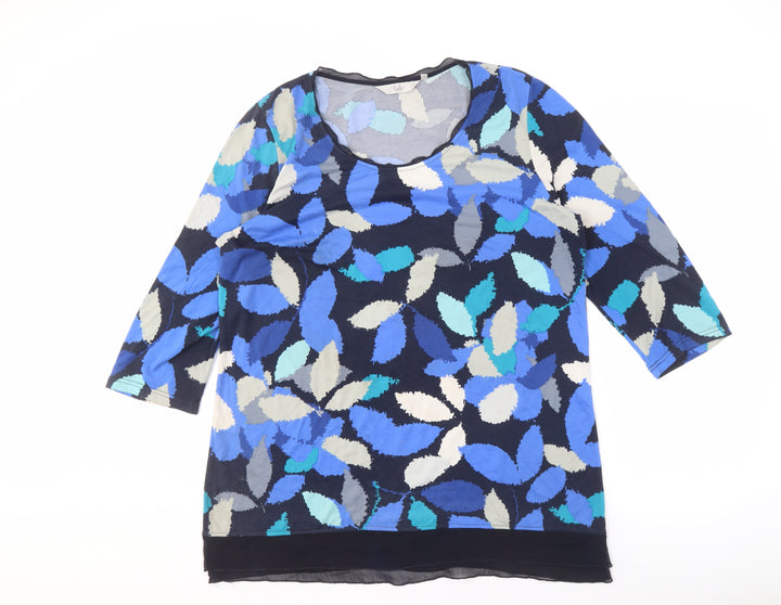 Isle Women's Multicoloured Floral 3/4 Sleeve T-Shirt