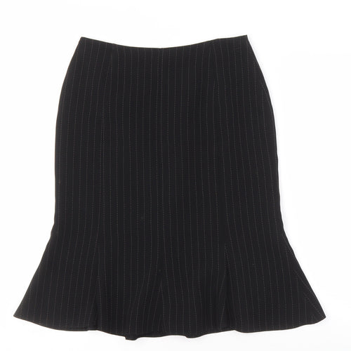 Marks and Spencer Women's Black Trumpet Skirt - Size 10