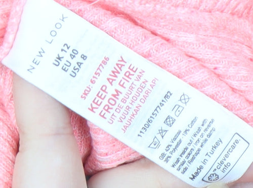 New Look Women's Pink Pullover Jumper, Size 12