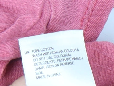 White Stuff Women's Pink Cotton T-Shirt Size 12