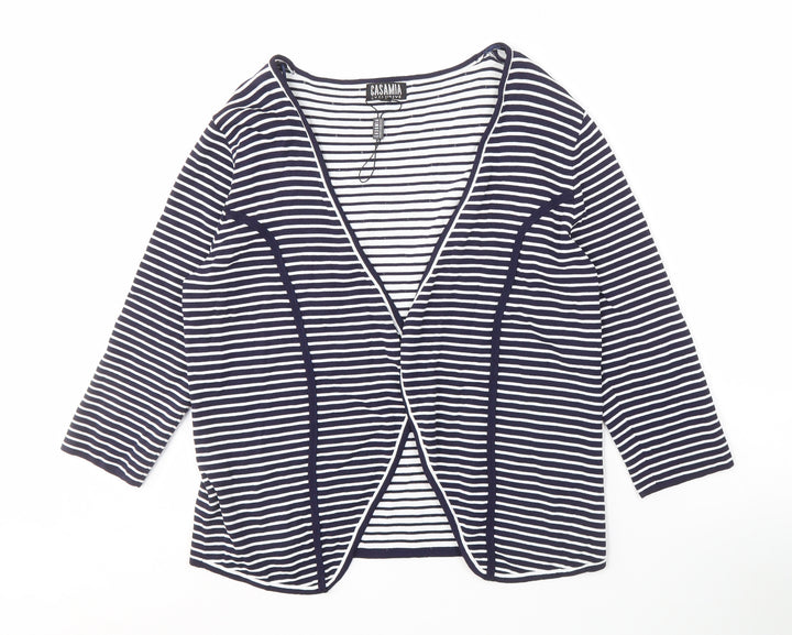 Casamia Women's Blue Striped Cardigan S