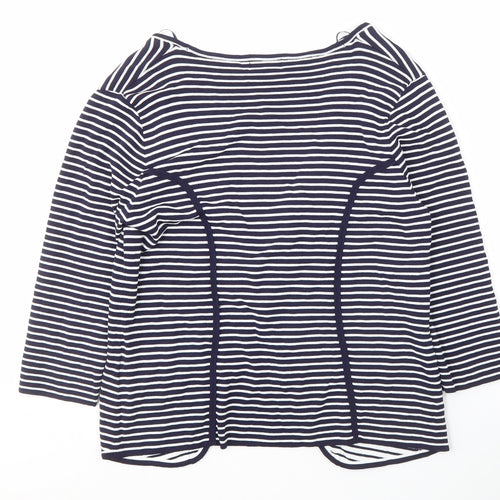 Casamia Women's Blue Striped Cardigan S