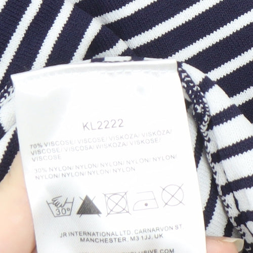Casamia Women's Blue Striped Cardigan S