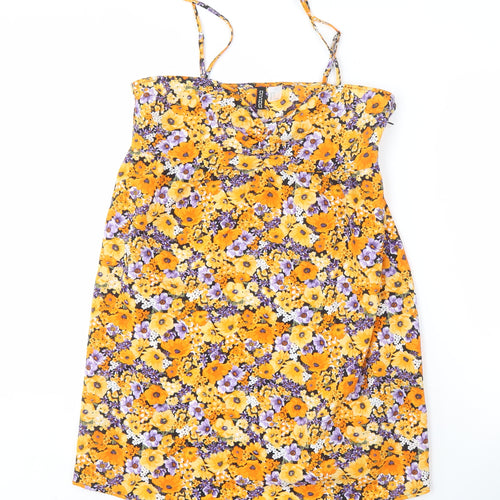 H&M Women's Floral Slip Dress, Size 12, Multicoloured