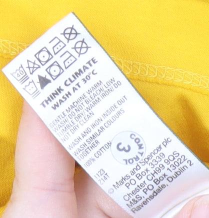 Jaeger Women's Yellow Scoop Neck Top Size 16