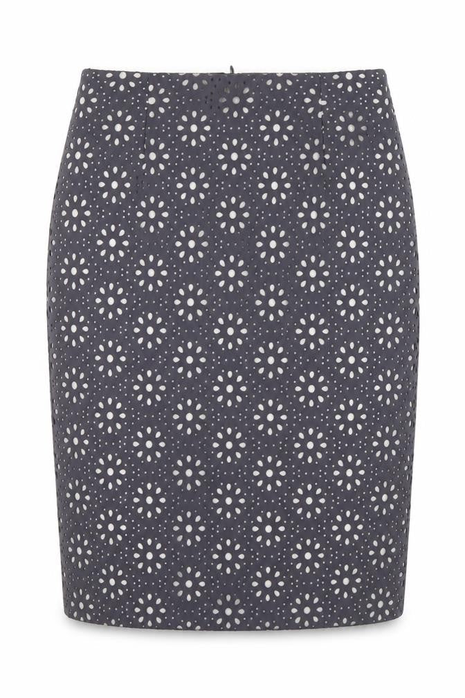 Laurèl Women's Black Polka Dot Pencil Skirt UK 12