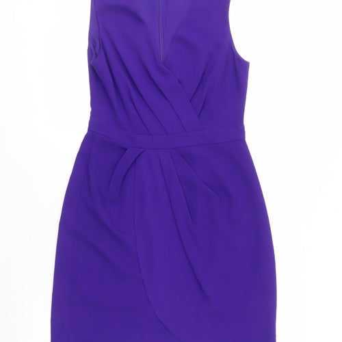 Oasis Women's Purple Sheath Dress Size 10