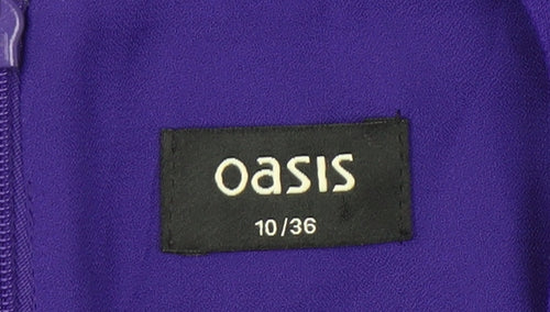Oasis Women's Purple Sheath Dress Size 10