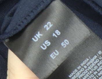 Nightingales Women's Blue Embroidered Blouse Size 22