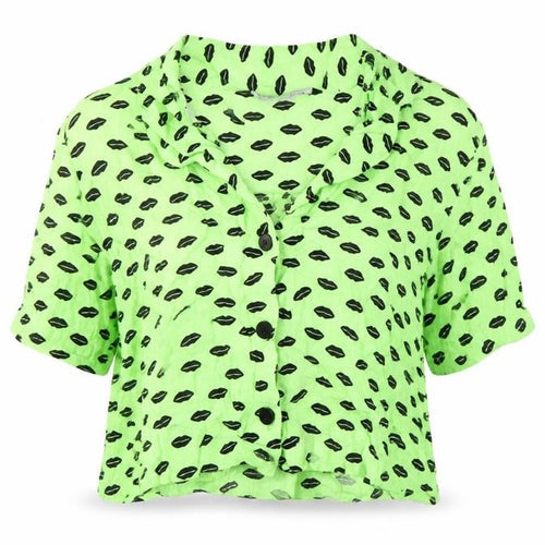 Zara Women's Green Blouse, Animal Print, Size S, Casual