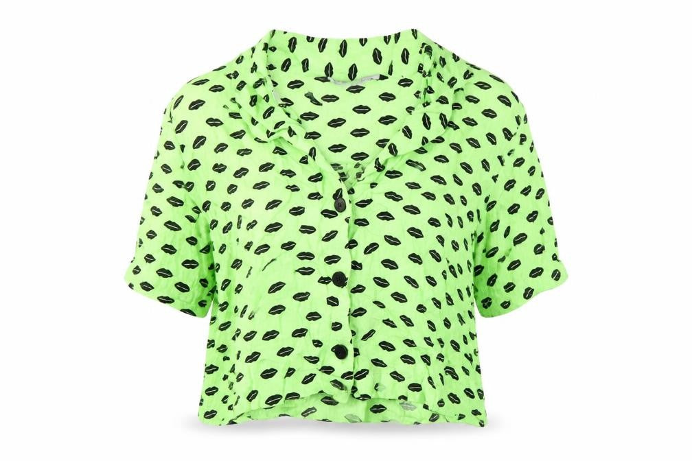 Zara Women's Green Blouse, Animal Print, Size S, Casual
