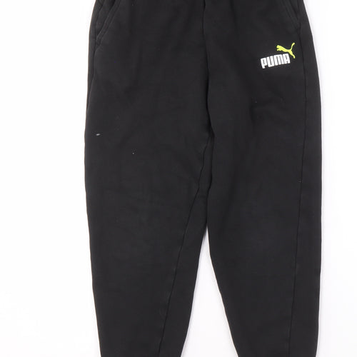 Puma Boys Black Jogger Trousers, Size 146 - Ideal for Comfort