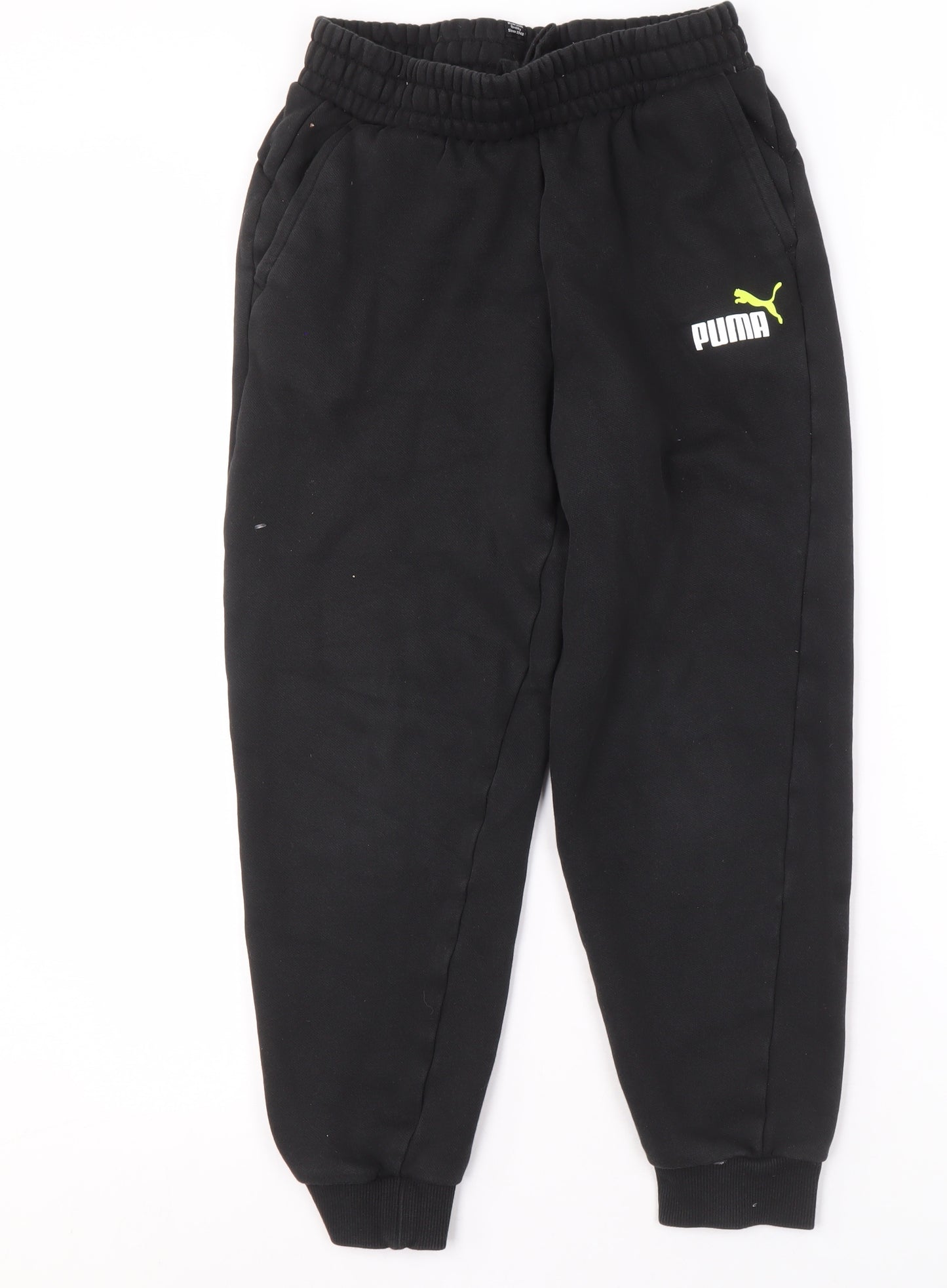 Puma Boys Black Jogger Trousers, Size 146 - Ideal for Comfort
