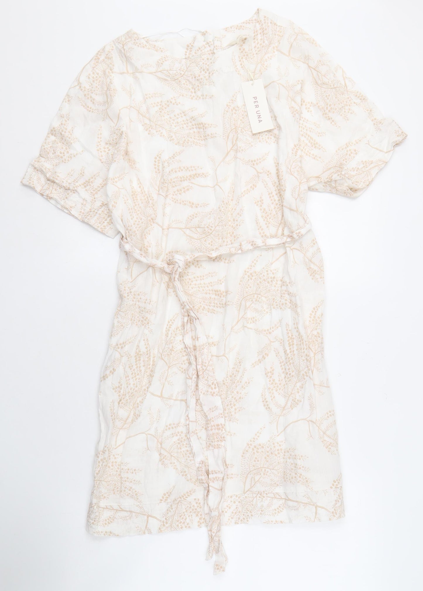 Per Una Women's Ivory Floral Wrap Dress, Size 12