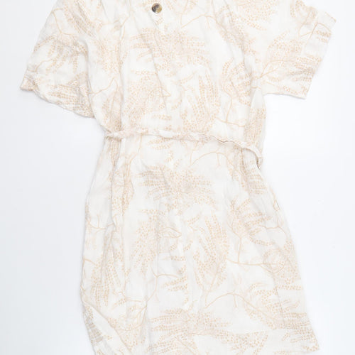 Per Una Women's Ivory Floral Wrap Dress, Size 12