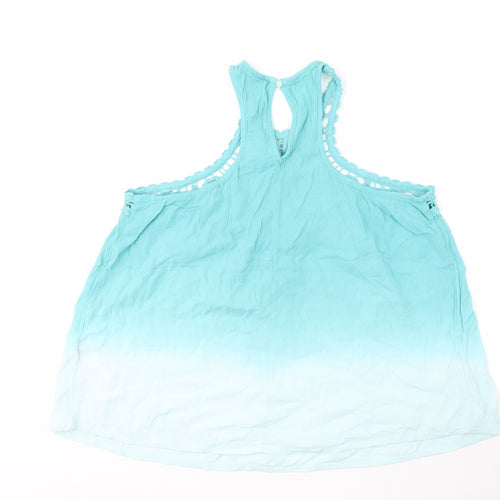 Hollister Women's Blue Lace Halter Tank Top L
