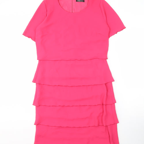 Frank Walder Women's Pink Shift Dress - Size 12
