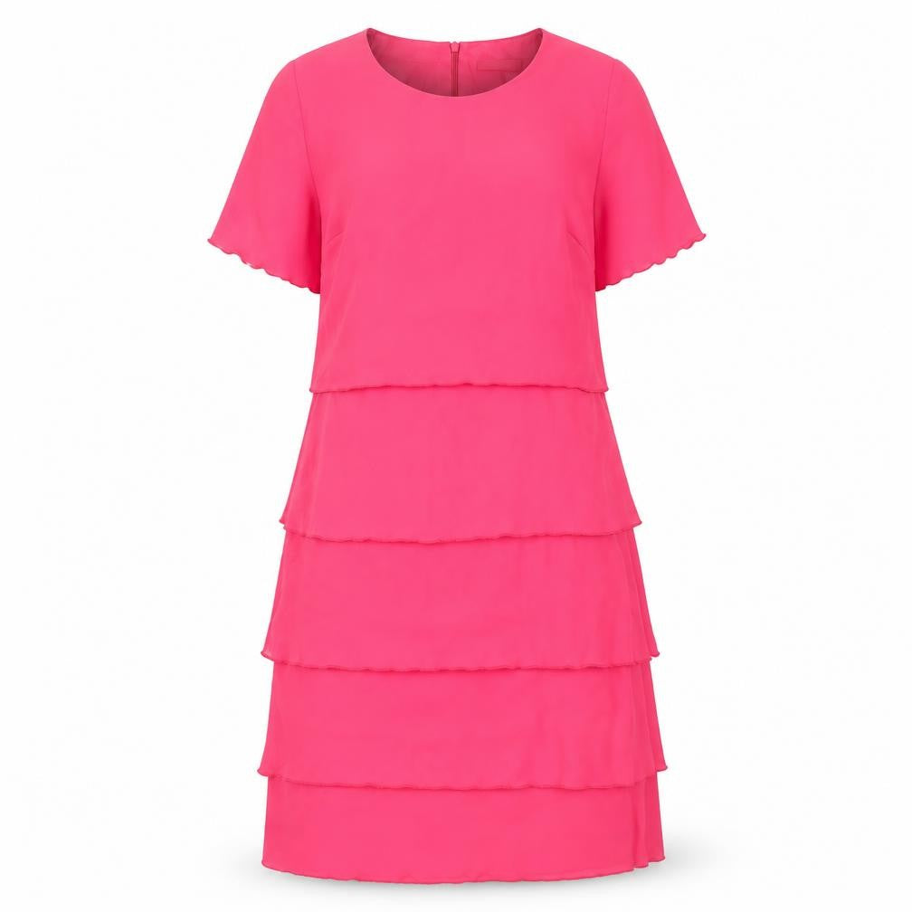 Front view of Frank Walder Women's Pink Shift Dress -, size 12