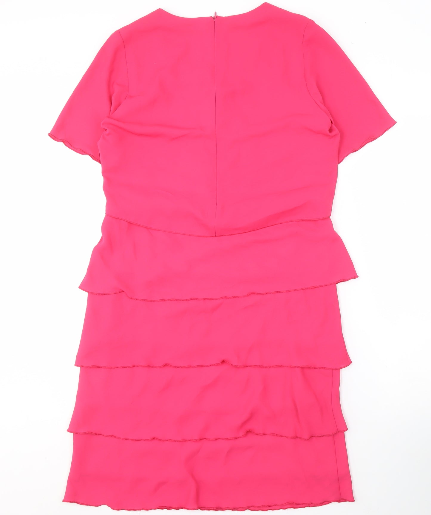 Frank Walder Women's Pink Shift Dress - Size 12