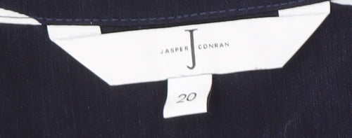 Jasper Conran Women's Blue Polka Dot Button-Up Size 20
