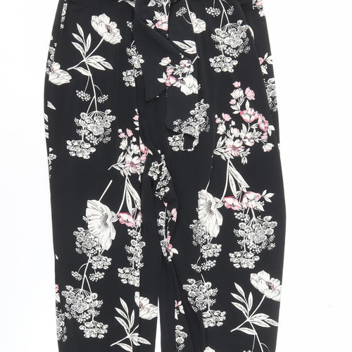 Wallis Women's Black Floral Jumpsuit Size 10
