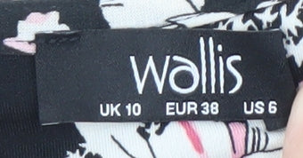 Wallis Women's Black Floral Jumpsuit Size 10