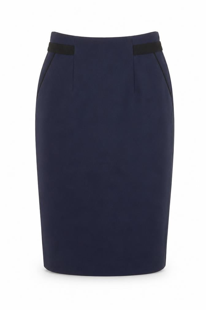 Front view of Jasper Conran Women's Blue Pencil Skirt, size 8