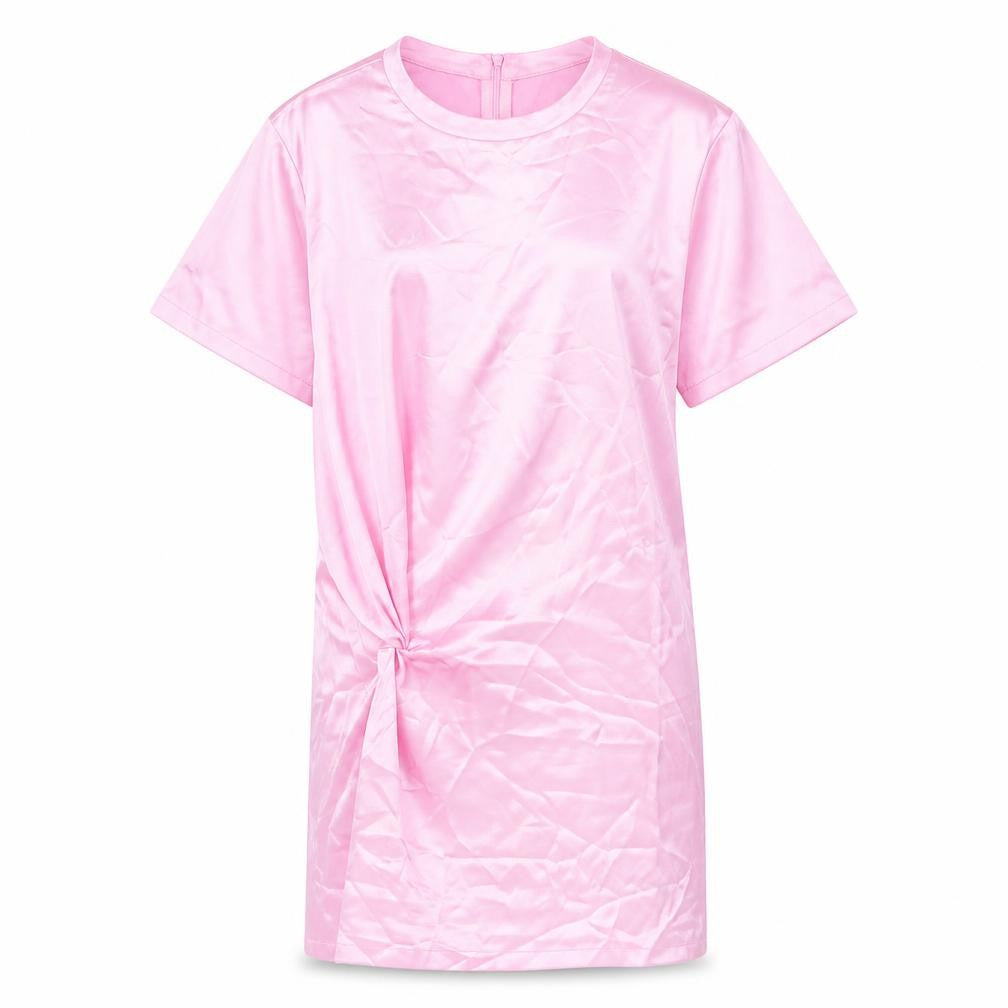 Front view of Zara Women's Pink Short Sleeve Dress -, size S