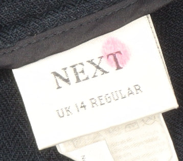 Next Women's Blue Trousers Size 14 Cotton Linen